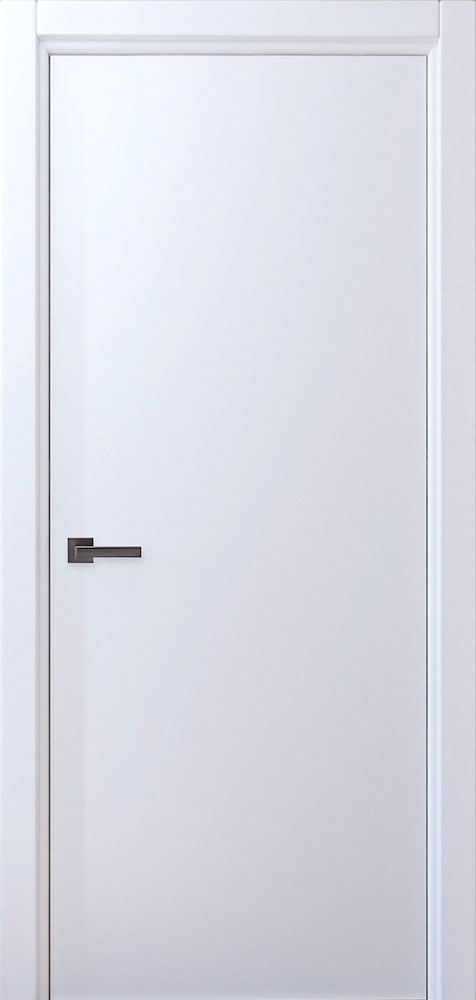 Міжкімнатні двері Контур Глянс (біла емаль)