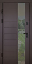 Вхідні двері ABWEHR Cottage 367 UFO коричнева/біла Вулиця зі склопакетом
