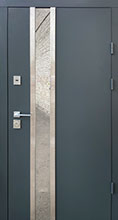Вхідні двері Qdoors Street Норд Вулиця метал Антрацит/МДФ біле дерево