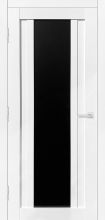 Міжкімнатні двері Balance Сахара (Білий матовий) чорне скло