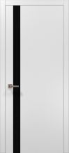 Міжкімнатні двері Папа Карло Plato PL-04 (Білий матовий) Скло чорне