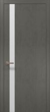 Міжкімнатні двері Папа Карло Plato PL-04 (Бетон сірий) Скло біле
