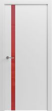 Міжкімнатні двері Rodos Grand ДП Paint-6 скло червоне (білий мат АКР)
