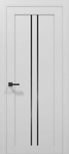 Міжкімнатні двері Папа Карло Tetra T-02 чорне скло (Альпійський білий)