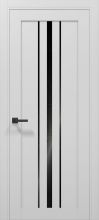 Міжкімнатні двері Папа Карло Tetra T-03 чорне скло (Альпійський білий)
