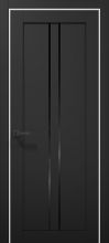 Міжкімнатні двері Папа Карло Tetra T-02 чорне скло (Чорний матовий)