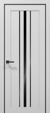 Міжкімнатні двері Папа Карло Tetra T-03 чорне скло (Альпійський білий)