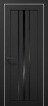 Міжкімнатні двері Папа Карло Tetra T-03 чорне скло (Чорний матовий)