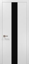Міжкімнатні двері Папа Карло Plato PL-06 (Білий матовий) Скло чорне