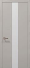 Міжкімнатні двері Папа Карло Plato PL-06 (Світло-сірий супермат) Скло біле