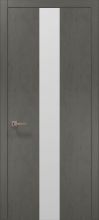 Міжкімнатні двері Папа Карло Plato PL-06 (Бетон сірий) Скло біле