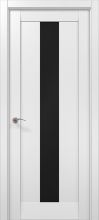 Міжкімнатні двері Папа Карло Millenium ML-01 скло чорне (Білий матовий)