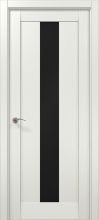 Міжкімнатні двері Папа Карло Millenium ML-01 скло чорне (Ясен білий)