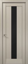 Міжкімнатні двері Папа Карло Millenium ML-01 скло чорне (Дуб кремовий)