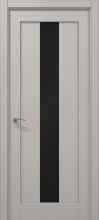 Міжкімнатні двері Папа Карло Millenium ML-01 скло чорне (Світло-сірий супермат)