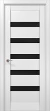 Міжкімнатні двері Папа Карло Millenium ML-02 скло чорне (Білий матовий)