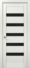 Міжкімнатні двері Папа Карло Millenium ML-02 скло чорне (Ясен білий)