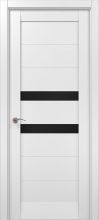 Міжкімнатні двері Папа Карло Millenium ML-53 скло чорне (Білий матовий)