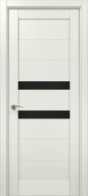 Міжкімнатні двері Папа Карло Millenium ML-53 скло чорне (Ясен білий)