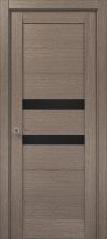 Міжкімнатні двері Папа Карло Millenium ML-53 скло чорне (Дуб сірий)