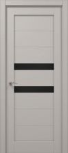 Міжкімнатні двері Папа Карло Millenium ML-53 скло чорне (Світло-сірий супермат)