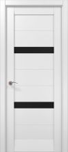 Міжкімнатні двері Папа Карло Millenium ML-54 скло чорне (Білий матовий)