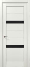 Міжкімнатні двері Папа Карло Millenium ML-54 скло чорне (Ясен білий)