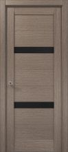 Міжкімнатні двері Папа Карло Millenium ML-54 скло чорне (Дуб сірий)