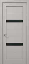 Міжкімнатні двері Папа Карло Millenium ML-54 скло чорне (Світло-сірий супермат)