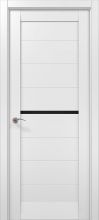 Міжкімнатні двері Папа Карло Millenium ML-56 скло чорне (Білий матовий)