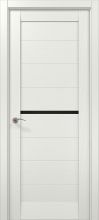 Міжкімнатні двері Папа Карло Millenium ML-56 скло чорне (Ясен білий)