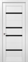 Міжкімнатні двері Папа Карло Millenium ML-57 скло чорне (Білий матовий)