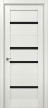 Міжкімнатні двері Папа Карло Millenium ML-57 скло чорне (Ясен білий)