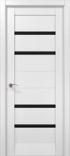 Міжкімнатні двері Папа Карло Millenium ML-58 скло чорне (Білий матовий)