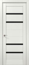 Міжкімнатні двері Папа Карло Millenium ML-58 скло чорне (Ясен білий)