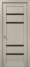 Міжкімнатні двері Папа Карло Millenium ML-58 скло чорне (Дуб кремовий)