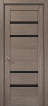 Міжкімнатні двері Папа Карло Millenium ML-58 скло чорне (Дуб сірий)
