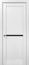Міжкімнатні двері Папа Карло Millenium ML-60 скло чорне (Білий матовий)