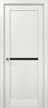Міжкімнатні двері Папа Карло Millenium ML-60 скло чорне (Ясен білий)