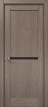 Міжкімнатні двері Папа Карло Millenium ML-60 скло чорне (Дуб сірий)
