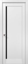 Міжкімнатні двері Папа Карло Millenium ML-61 скло чорне (Білий матовий)