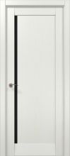Міжкімнатні двері Папа Карло Millenium ML-61 скло чорне (Ясен білий)