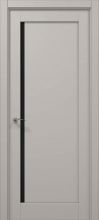 Міжкімнатні двері Папа Карло Millenium ML-61 скло чорне (Світло-сірий супермат)