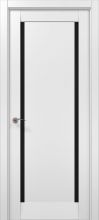 Міжкімнатні двері Папа Карло Millenium ML-62 скло чорне (Білий матовий)