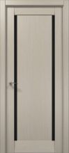 Міжкімнатні двері Папа Карло Millenium ML-62 скло чорне (Дуб кремовий)