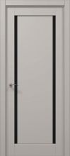 Міжкімнатні двері Папа Карло Millenium ML-62 скло чорне (Світло-сірий супермат)