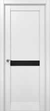 Міжкімнатні двері Папа Карло Millenium ML-63 скло чорне (Білий матовий)