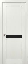 Міжкімнатні двері Папа Карло Millenium ML-63 скло чорне (Ясен білий)