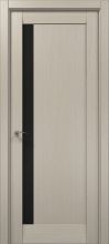 Міжкімнатні двері Папа Карло Millenium ML-64 скло чорне (Дуб кремовий)