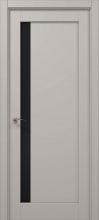 Міжкімнатні двері Папа Карло Millenium ML-64 скло чорне (Світло-сірий супермат)